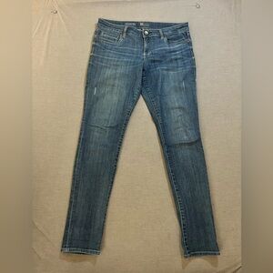 Kut From The Kloth Womens 8 Blue Denim Skinny Whiskered Mid Rise‎ Ladies 34x31.